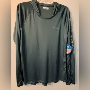 Columbia NWT Mint Green Tone Tidal Tee Hoodie Omni Shade Sz L